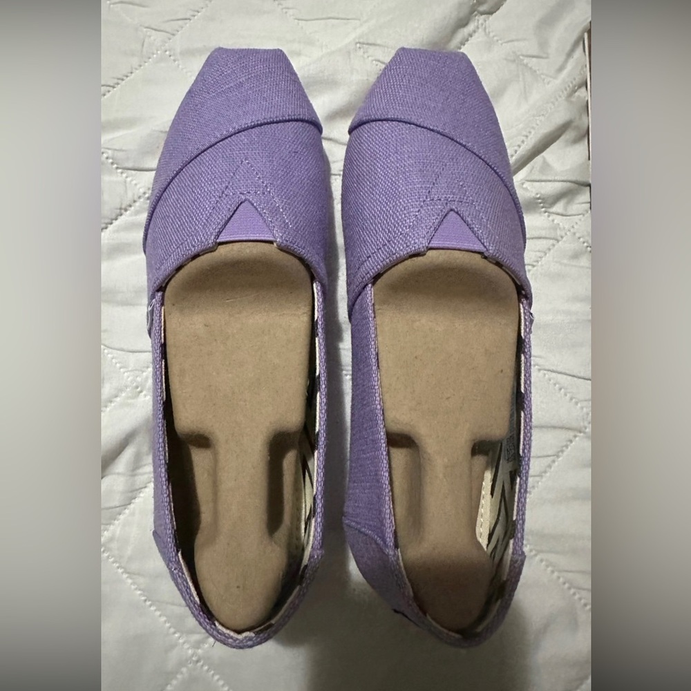 TOMS Alpargata vtg purple Heritage Canvas Women's Flats Shoes Size 7.5 NEW